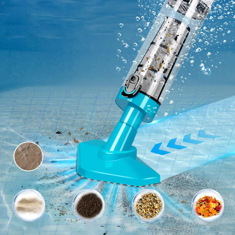 3-in-1 Cordless Handheld Pool Vacuum Cleaner - Quick-Swap Heads, Up to 60-70 min Runtime, High-Flow Suction for Leaves & Fine Debris