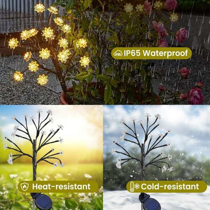 Outdoor  Cherry Blossom Multicolor Solar Garden Lights