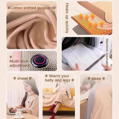 Portable Heated Blanket Shawl