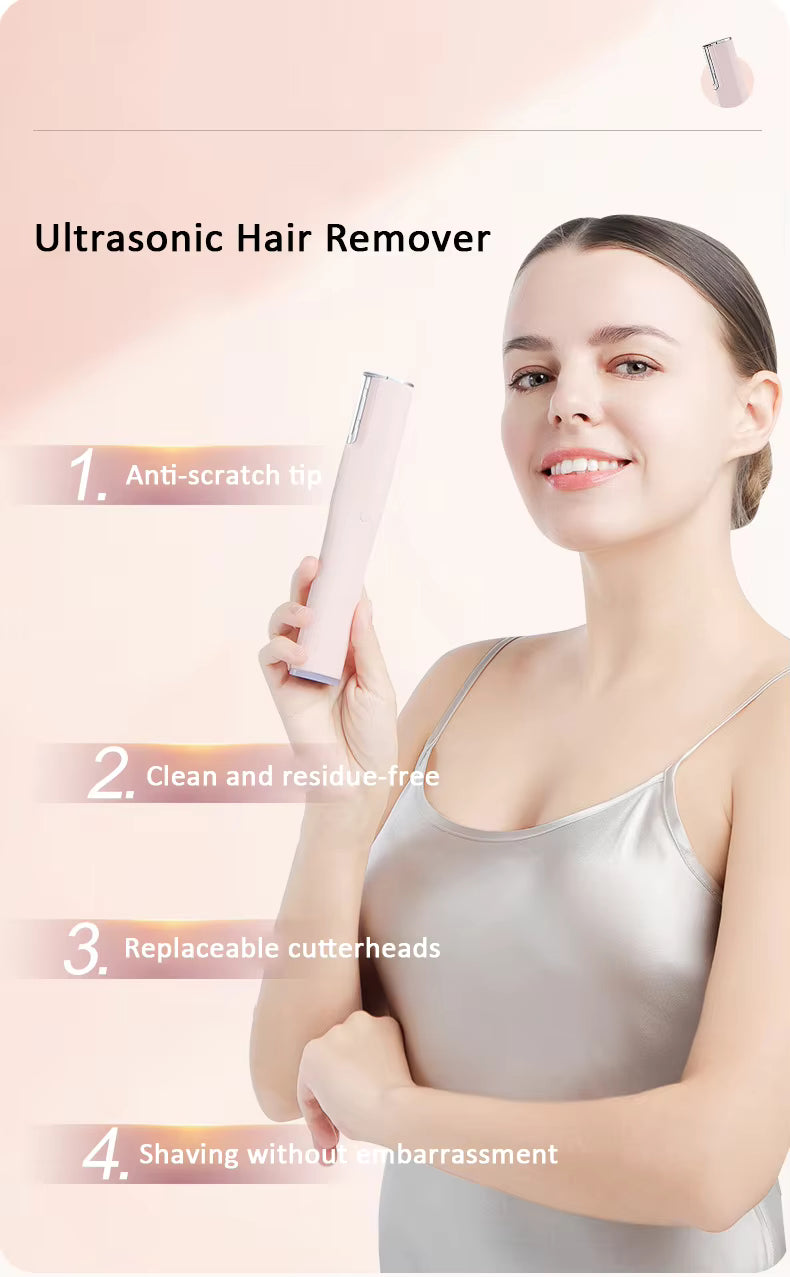 Gentle Exfoliating Facial Hair Removal Tool Ultrasonic Shaver