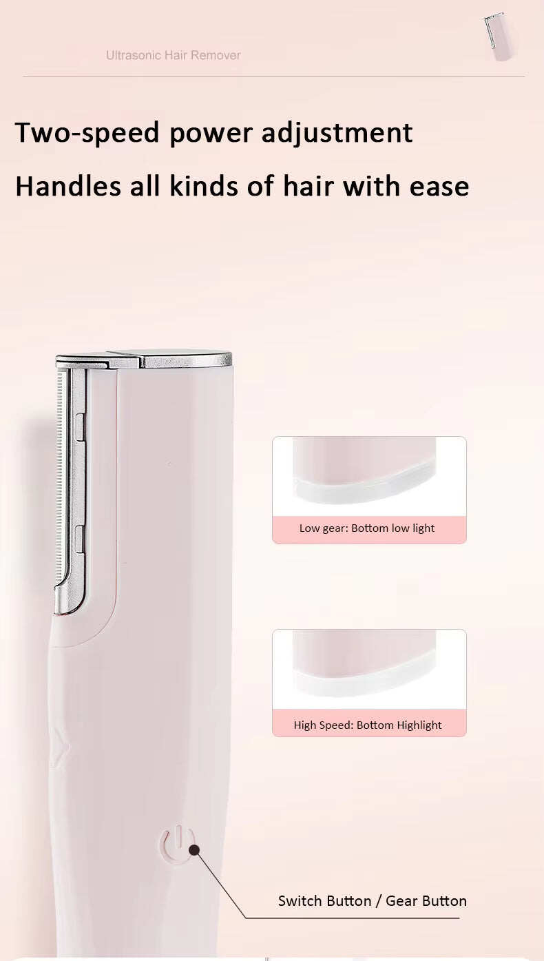 Gentle Exfoliating Facial Hair Removal Tool Ultrasonic Shaver