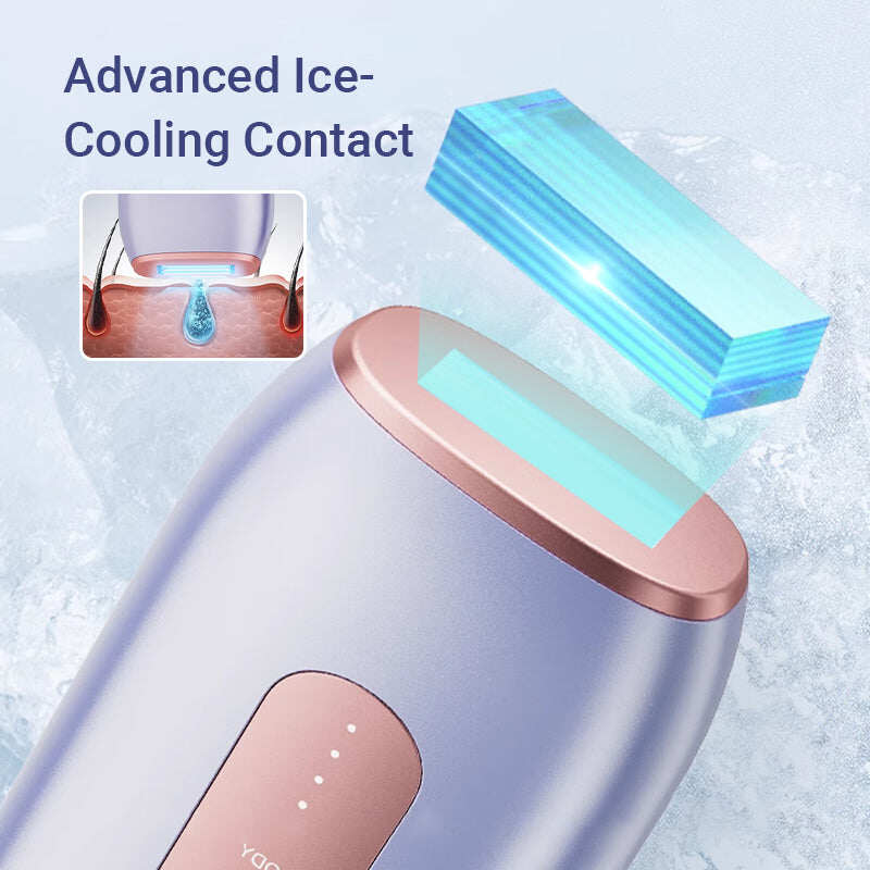 Laser IPL Hair Removal Device With Ice-Cooling Contact