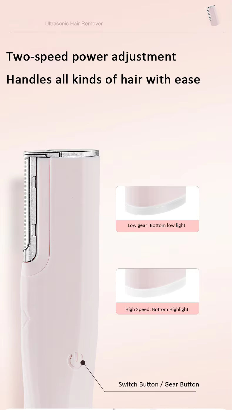 Gentle Exfoliating Facial Hair Removal Tool Ultrasonic Shaver