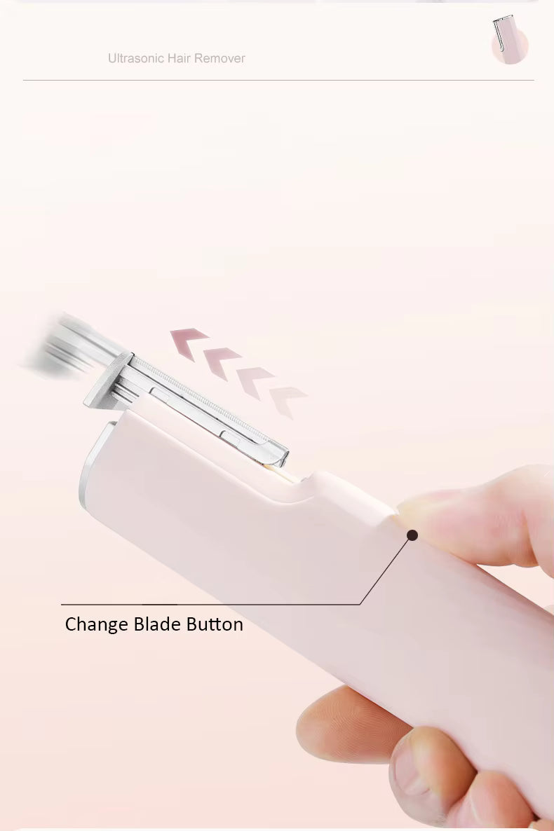 Gentle Exfoliating Facial Hair Removal Tool Ultrasonic Shaver