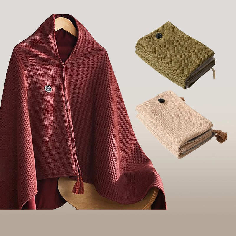 Portable Heated Blanket Shawl