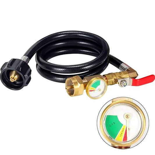 High-Precision Propane Refill Adapter with Pressure Gauge