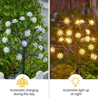 Outdoor  Cherry Blossom Multicolor Solar Garden Lights