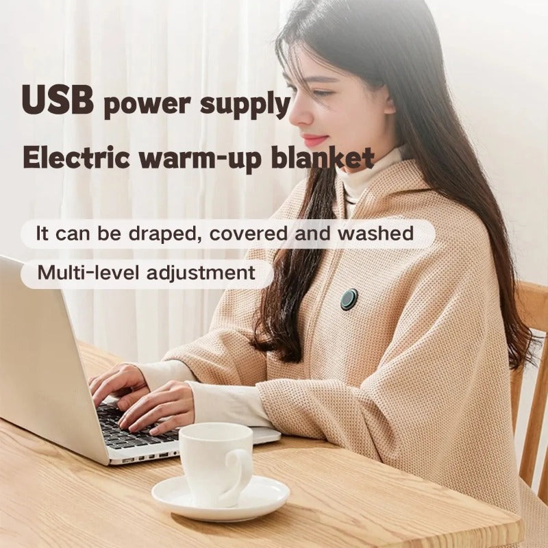 Portable Heated Blanket Shawl