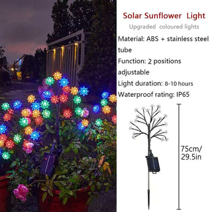 Outdoor  Cherry Blossom Multicolor Solar Garden Lights