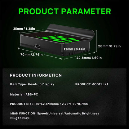 Dual GPS Car HUD Display